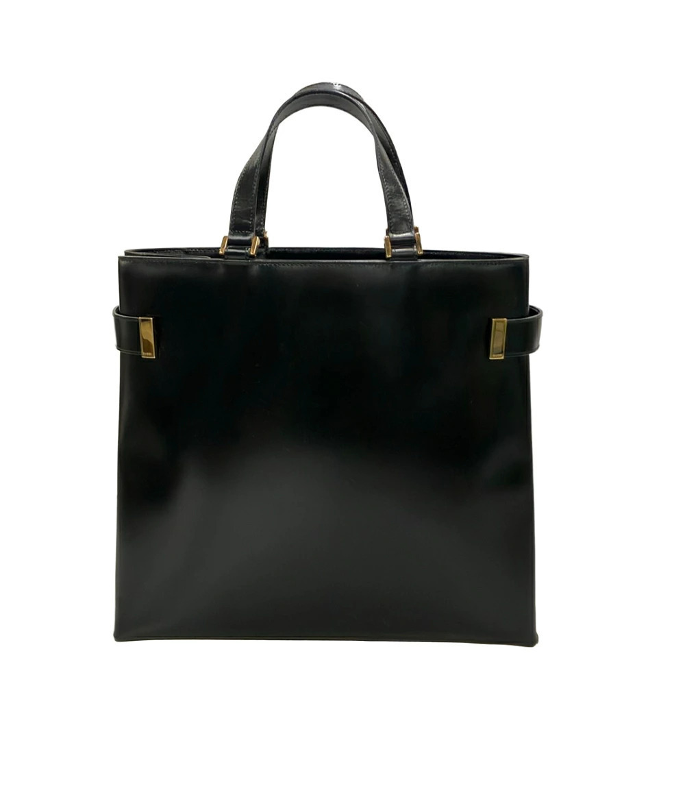 Gucci Structured Leather Tote Bag Black